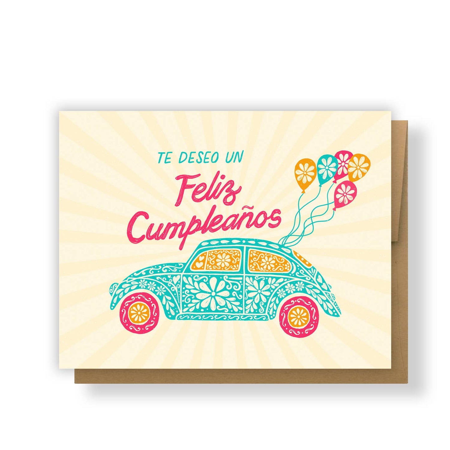 Te Deseo Un Feliz Cumpleanos Beetle Greeting Card
