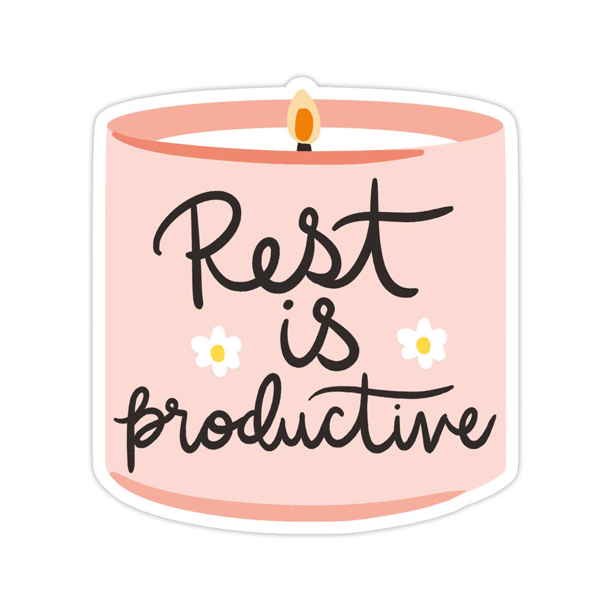 Rest is Productive Vinyl Sticker - Candle Sticker