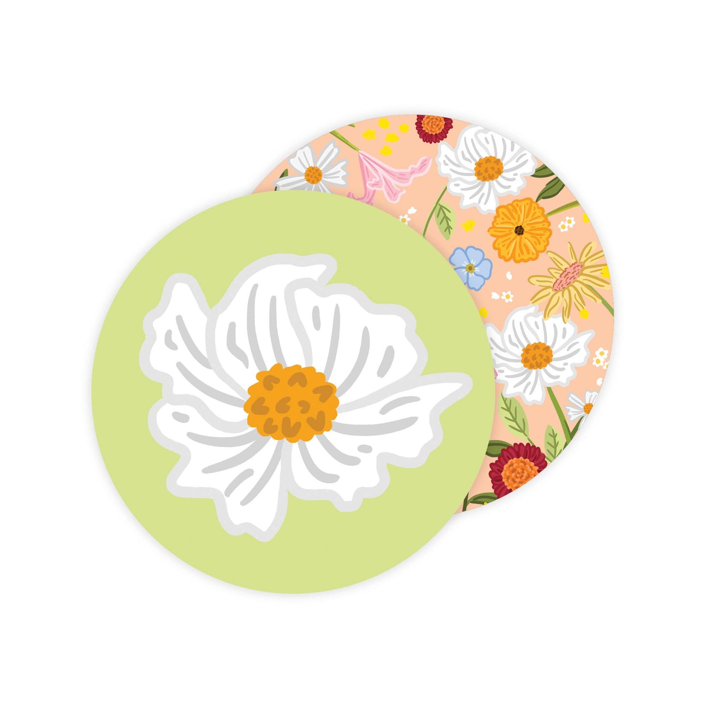 Wildflowers Double-Sided Coaster Set of 4