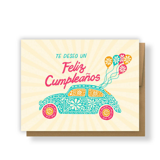 Te Deseo Un Feliz Cumpleanos Beetle Greeting Card