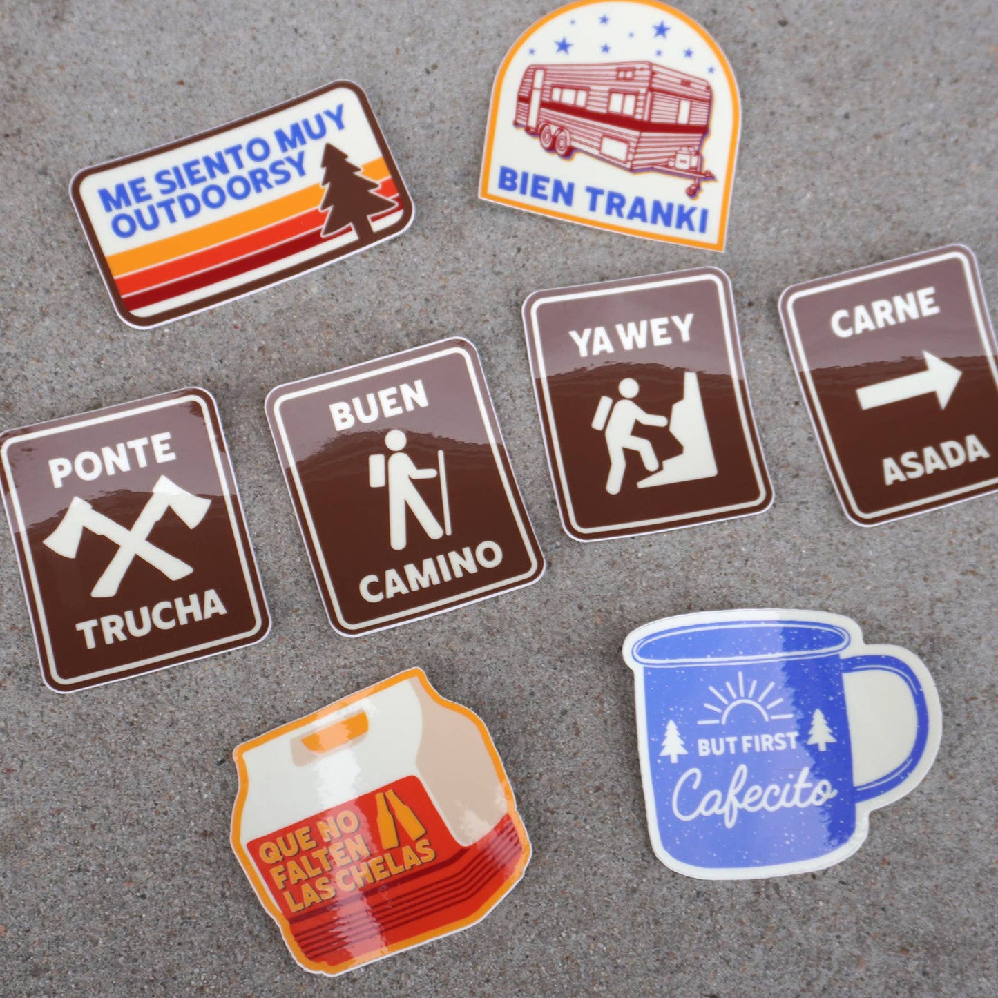 Ponte Trucha Brown Sign Vinyl Sticker