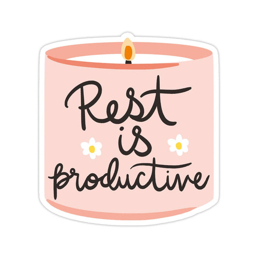 Rest is Productive Vinyl Sticker - Candle Sticker