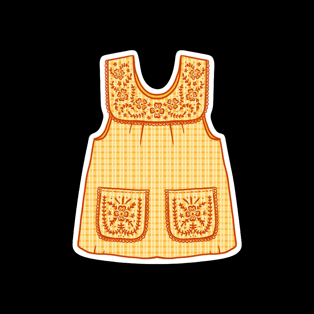 Abuelas Yellow Mandil Vinyl Sticker