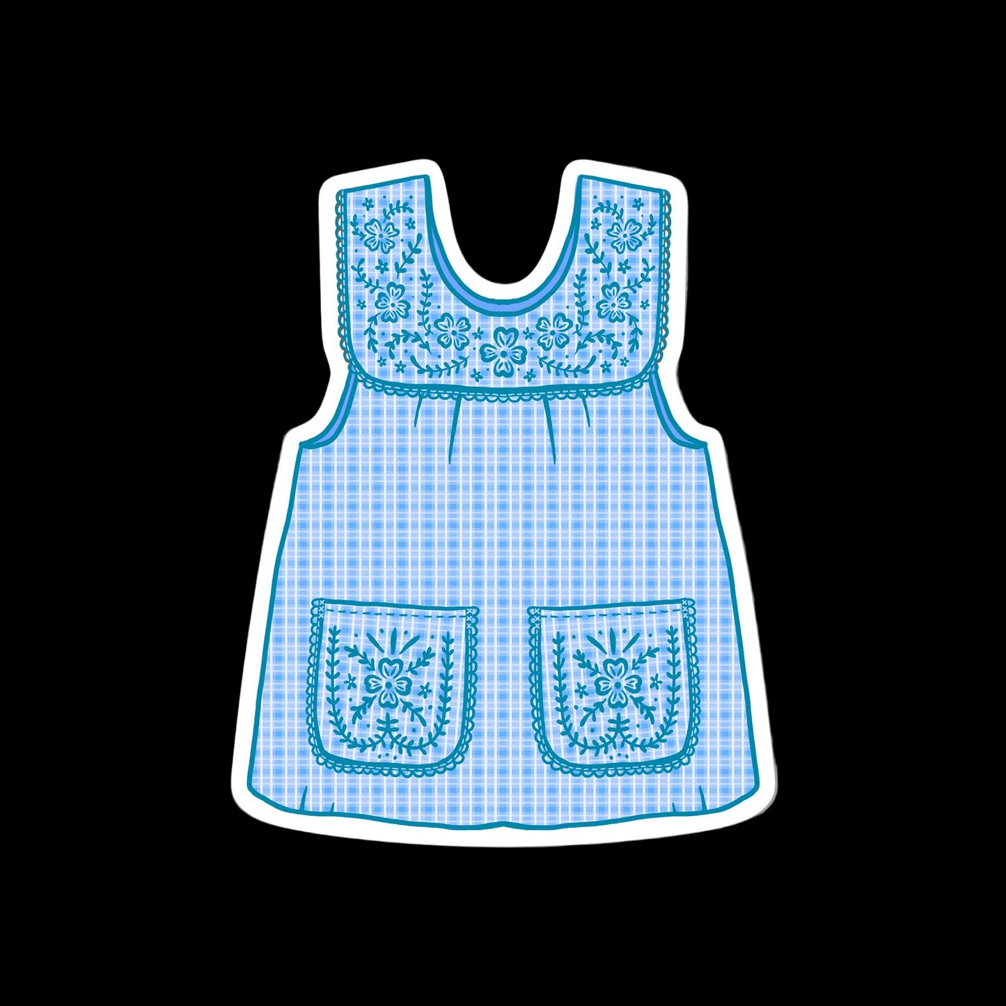 Abuelas Blue Mandil Vinyl Sticker