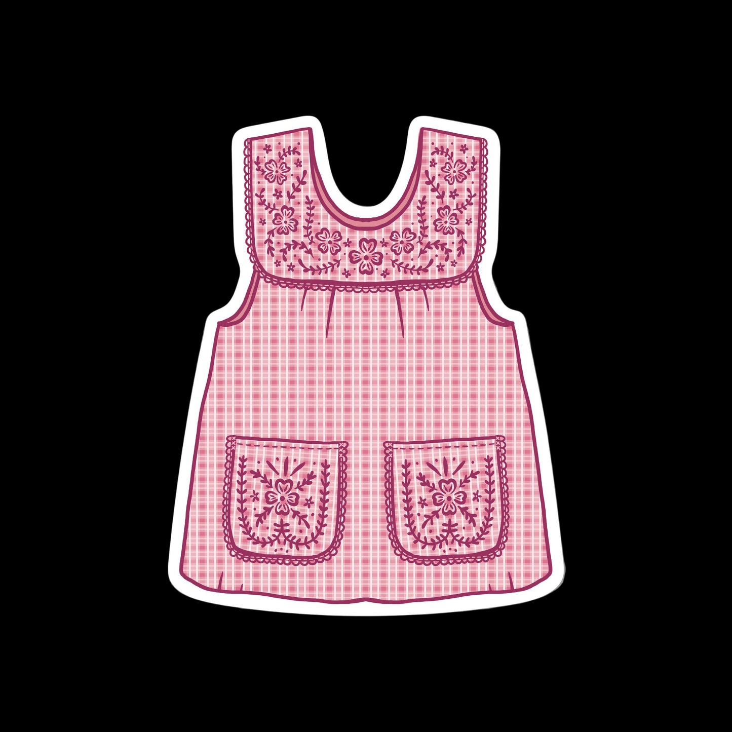 Abuelas Pink Mandil Vinyl Sticker